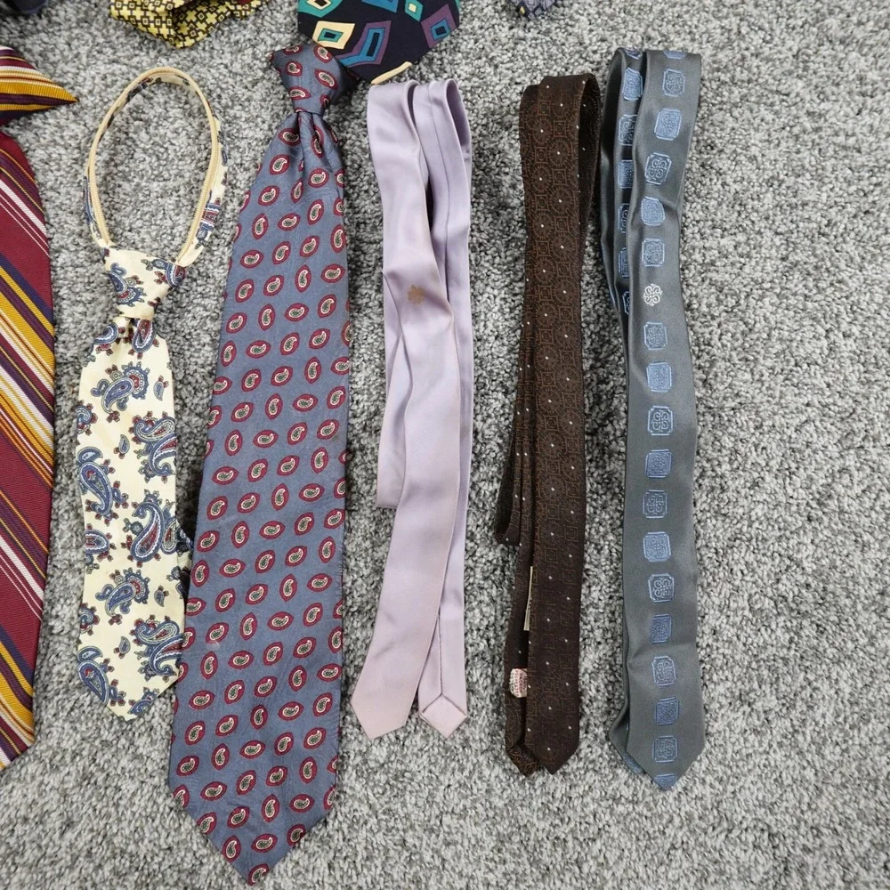 Mens Tie Lot‎ Geometric Check Striped Paisley Formal Business Work Office Career